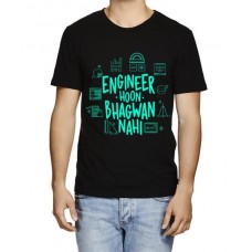 Men's Cotton Graphic Printed Half Sleeve T-Shirt - Engineer Hoon Bhagwan Nahi