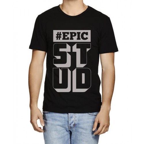 Men's Cotton Graphic Printed Half Sleeve T-Shirt - Epic Stud