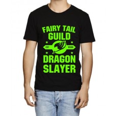Caseria Men's Cotton Graphic Printed Half Sleeve T-Shirt - Fairy Tail Guild