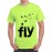 Caseria Men's Cotton Graphic Printed Half Sleeve T-Shirt - Fly