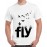 Men's Cotton Graphic Printed Half Sleeve T-Shirt - Fly