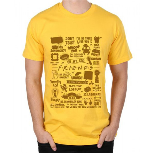 Friends Doodle Graphic Printed T-shirt