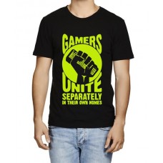 Men's Cotton Graphic Printed Half Sleeve T-Shirt - Gamers Unite