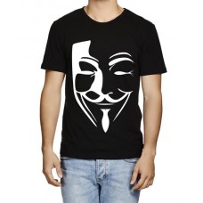 Men's Cotton Graphic Printed Half Sleeve T-Shirt - Gentleman Mask