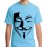 Caseria Men's Cotton Graphic Printed Half Sleeve T-Shirt - Gentleman Mask