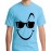 Caseria Men's Cotton Graphic Printed Half Sleeve T-Shirt - Glare Smile