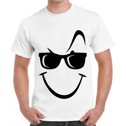 Men's Cotton Graphic Printed Half Sleeve T-Shirt - Glare Smile