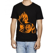 Men's Cotton Graphic Printed Half Sleeve T-Shirt - Goku Super Saiyan