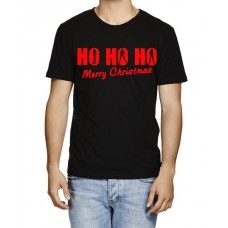 Men's Cotton Graphic Printed Half Sleeve T-Shirt - Ho Ho Christmas