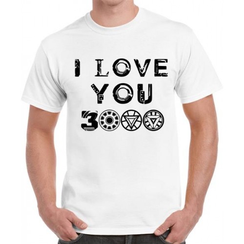 Men's Cotton Graphic Printed Half Sleeve T-Shirt - I Love 3000