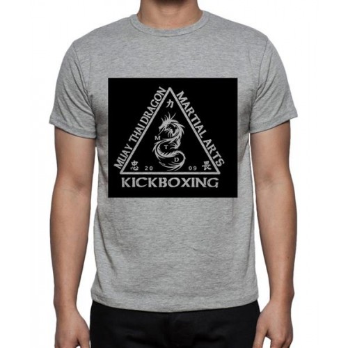 Men's Cotton Graphic Printed Half Sleeve T-Shirt - Kickboxing