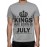 Kings Are Born In July Graphic Printed T-shirt