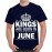 Kings Are Born In June Graphic Printed T-shirt