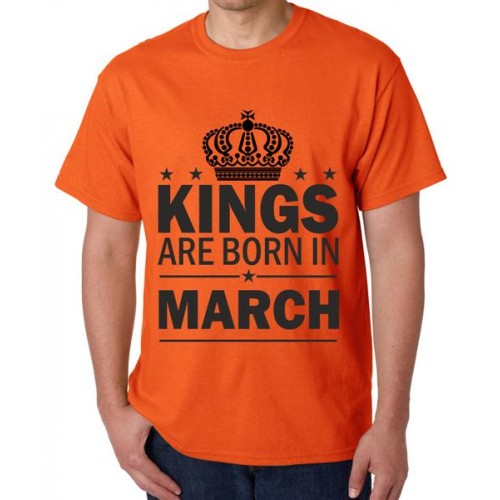 Kings Are Born In March Graphic Printed T-shirt