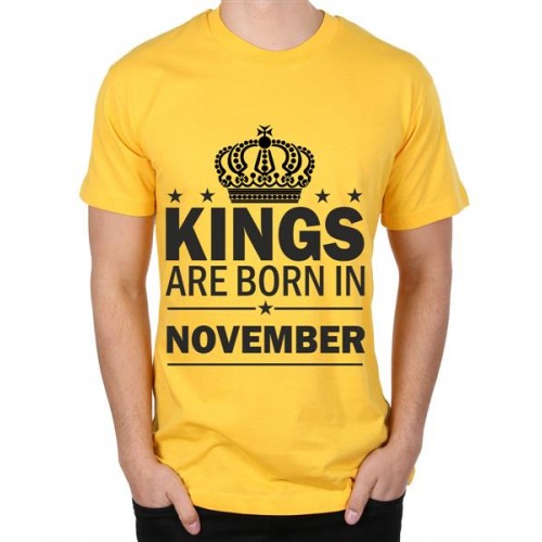 Kings Are Born In November Graphic Printed T-shirt