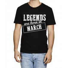 Legends Are Born In March Graphic Printed T-shirt