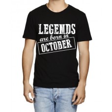 Legends Are Born In October Graphic Printed T-shirt