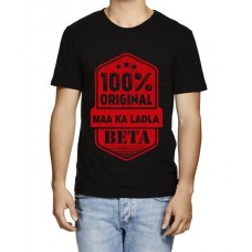 Men's Cotton Graphic Printed Half Sleeve T-Shirt - Maa Ka Ladla Beta