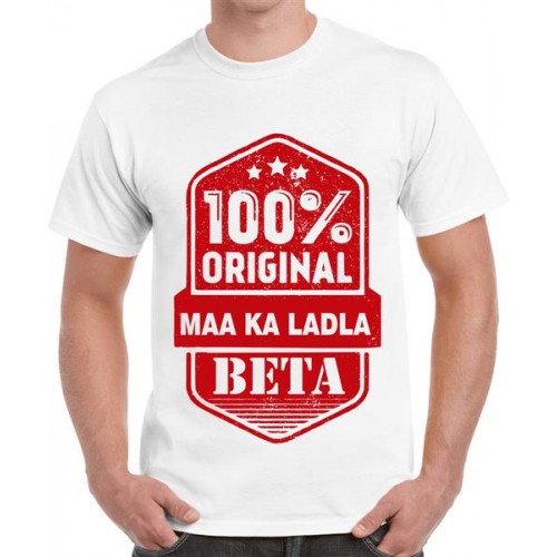 Men's Cotton Graphic Printed Half Sleeve T-Shirt - Maa Ka Ladla Beta