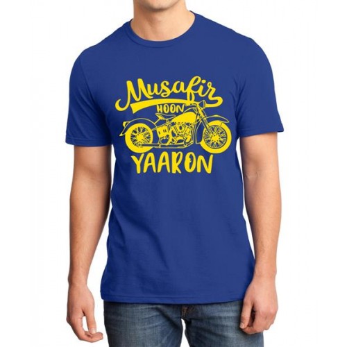 Men's Cotton Graphic Printed Half Sleeve T-Shirt - Musafir Hoon Yaaron