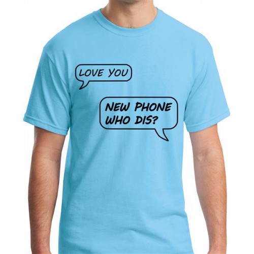 Men's Cotton Graphic Printed Half Sleeve T-Shirt - New Phone