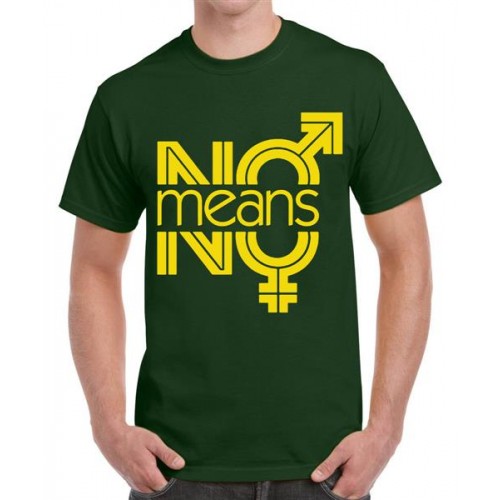 No Means No Graphic Printed T-shirt