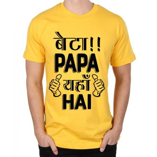 Beta Papa Yaha Hai Graphic Printed T-shirt