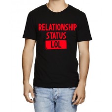 Men's Cotton Graphic Printed Half Sleeve T-Shirt - Relationship Status Lol