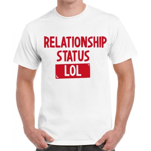 Men's Cotton Graphic Printed Half Sleeve T-Shirt - Relationship Status Lol