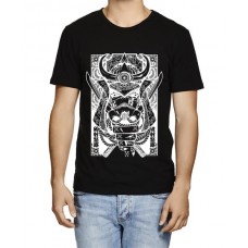 Men's Cotton Graphic Printed Half Sleeve T-Shirt - Samurai Star 