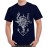 Men's Cotton Graphic Printed Half Sleeve T-Shirt - Ship Wheel Anchor 