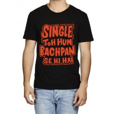 Men's Cotton Graphic Printed Half Sleeve T-Shirt - Single Bachpan Se Hi