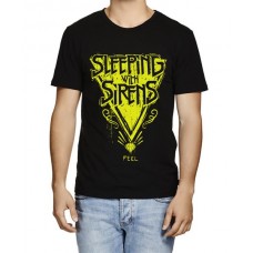 Men's Cotton Graphic Printed Half Sleeve T-Shirt - Sleeping Sirens