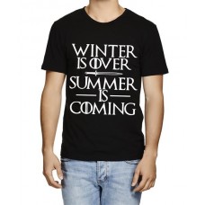 Men's Cotton Graphic Printed Half Sleeve T-Shirt - Summer Coming Sword
