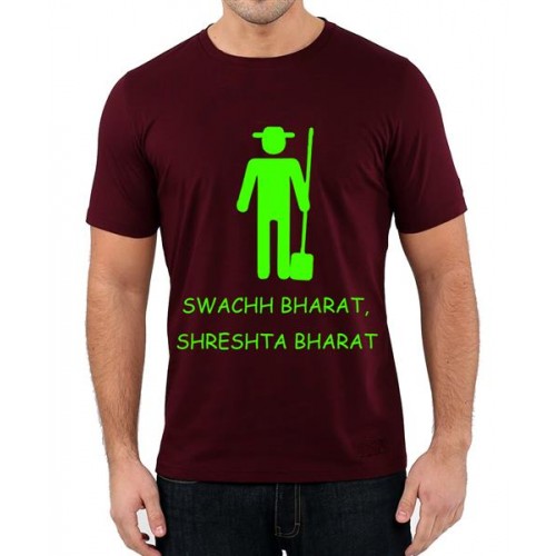 Swachh Bharat Shreshtha Bharat Graphic Printed T-shirt