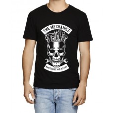 Men's Cotton Graphic Printed Half Sleeve T-Shirt - The Mechanics 