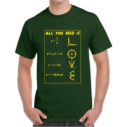All You Need Is Love Math Graphic Printed T-shirt