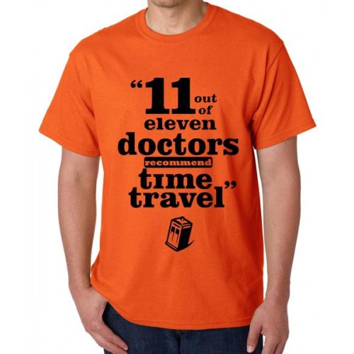 11 Out Of Eleven Doctors Recommend Time Travel Graphic Printed T-shirt