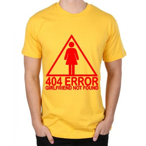 404 Error Girlfriend Not Found Graphic Printed T-shirt