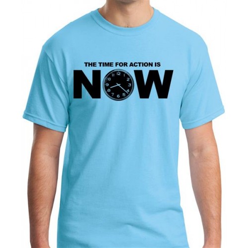The Time For Action Is Now Graphic Printed T-shirt