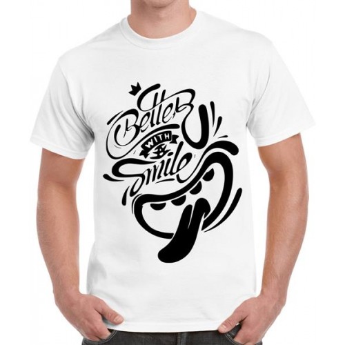 Better With Smile Graphic Printed T-shirt
