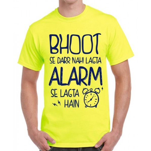 Bhoot Se Darr Nahi Lagta Alarm Se Lagta Hai Graphic Printed T-shirt