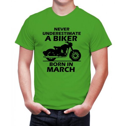 A Biker Born In March Graphic Printed T-shirt