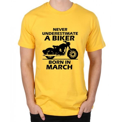 A Biker Born In March Graphic Printed T-shirt