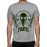 Men's Round Neck Cotton Half Sleeved T-Shirt With Printed Graphics - Born Bad And Free