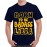 Men's Round Neck Cotton Half Sleeved T-Shirt With Printed Graphics - Born To Be Badass