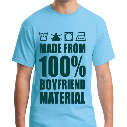 Made From 100% Boyfriend Material Graphic Printed T-shirt
