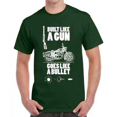 Built Like A Gun Goes Like A Bullet Graphic Printed T-shirt