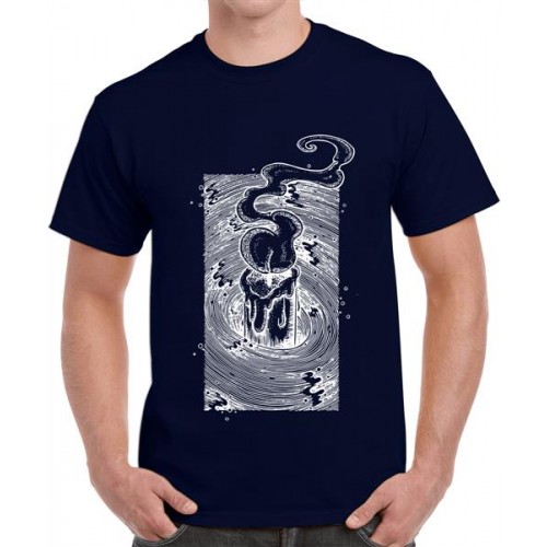 Candle Wave Graphic Printed T-shirt