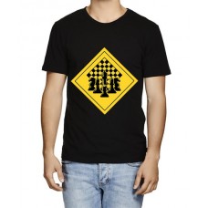 Men's Round Neck Cotton Half Sleeved T-Shirt With Printed Graphics - Chess Kingdom